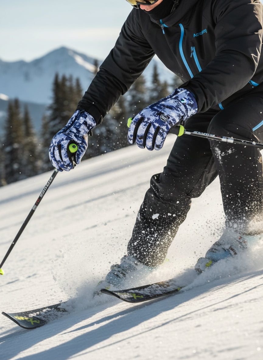 Heated Winter Gloves Touch Screen Riding Motorcycle Sliding Waterproof Sports Gloves with Fleece