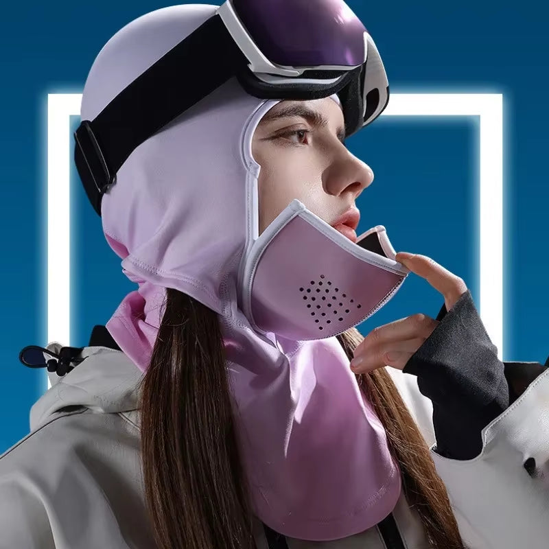Winter Fleece Hat Balaclava Face Mask Neck Warmer Magnets Ski Mask Breathable Windproof Mask Head Cover Sport Cycling Ski Scarf